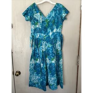 Gorgeous 1950s SUZY PERETTE New Look Floral Fit Flare Dress Small Read